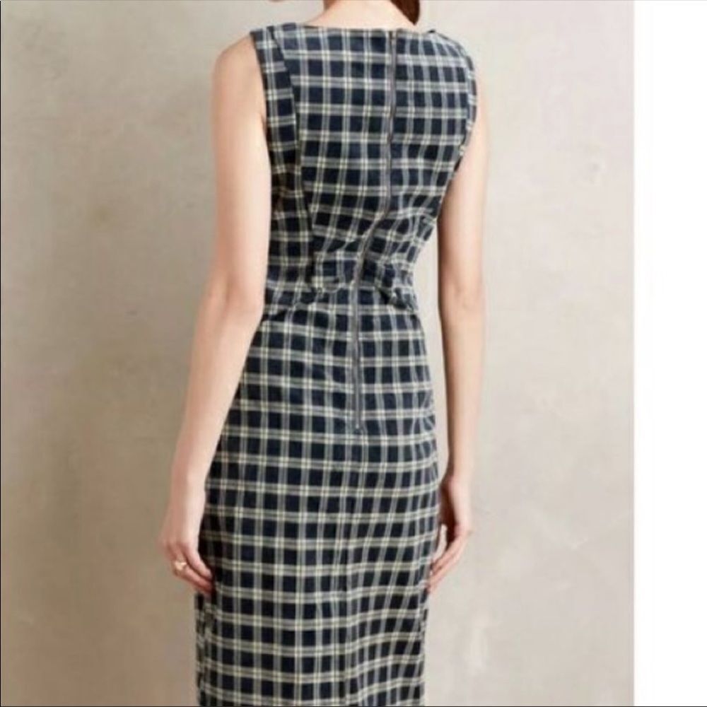 Anthro Sunday In‎ Brooklyn Plaid Corduroy Dress 8 - Picture 3 of 5